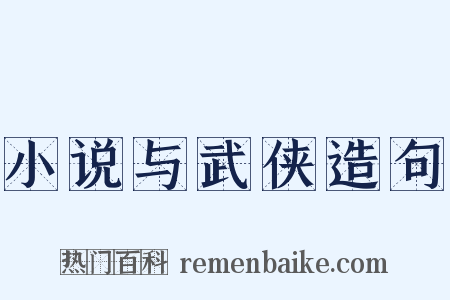 小说与武侠造句是什么意思的图片